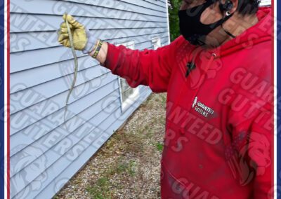 Gutter Cleaning along wall Chicago
