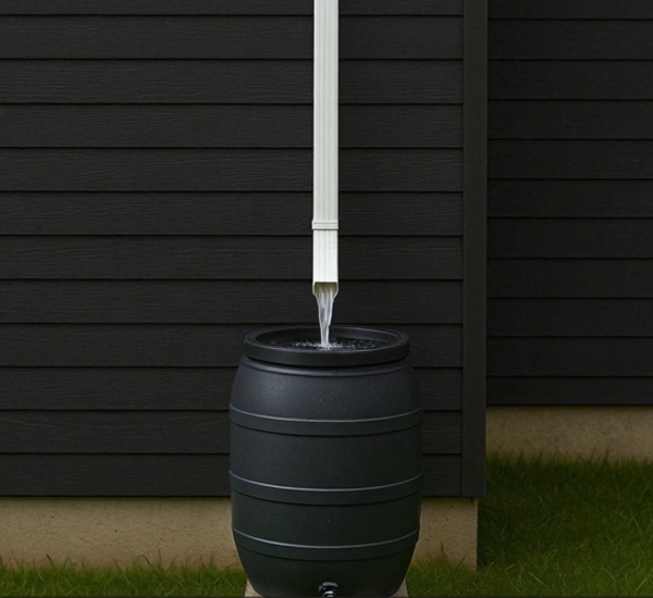 Downspout Diverter & Rain Barrel Install
