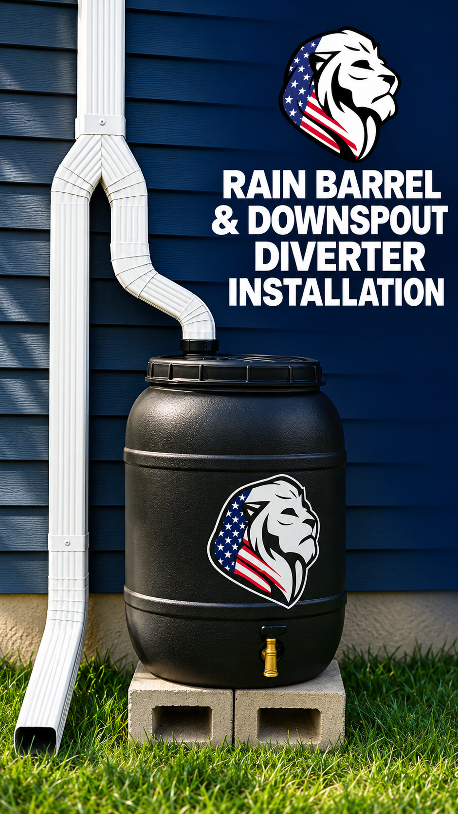 Rain Barrel & Downspout Diverter Installation (SKU: 5M)